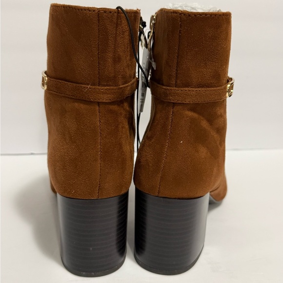 Liz Claiborne Women’s 9.5M Rich Brown Ankle Booties With Zipper NWT - Picture 5 of 7